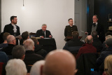 Anthony Russells creation 'The Trial of Padraig Pearse' is conducted in the wonderful surroundings of Finegan & Son Caf&eacute; in Newry. Organised by the Old Newry Society the Trial was conducted by members of Newpoint Players with the audience the Jury on the night. Photograph: Columba O'Hare/ Newry.ie - 'The Trial of Padraig Pearse' at Finegan & Son