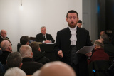 Anthony Russells creation 'The Trial of Padraig Pearse' is conducted in the wonderful surroundings of Finegan & Son Caf&eacute; in Newry. Organised by the Old Newry Society the Trial was conducted by members of Newpoint Players with the audience the Jury on the night. Photograph: Columba O'Hare/ Newry.ie - 'The Trial of Padraig Pearse' at Finegan & Son