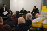 Anthony Russells creation 'The Trial of Padraig Pearse' is conducted in the wonderful surroundings of Finegan & Son Caf&eacute; in Newry. Organised by the Old Newry Society the Trial was conducted by members of Newpoint Players with the audience the Jury on the night. Photograph: Columba O'Hare/ Newry.ie - 'The Trial of Padraig Pearse' at Finegan & Son