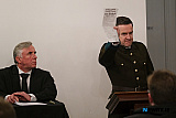 Anthony Russells creation 'The Trial of Padraig Pearse' is conducted in the wonderful surroundings of Finegan & Son Caf&eacute; in Newry. Organised by the Old Newry Society the Trial was conducted by members of Newpoint Players with the audience the Jury on the night. Photograph: Columba O'Hare/ Newry.ie - 'The Trial of Padraig Pearse' at Finegan & Son