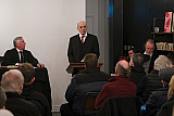 Anthony Russells creation 'The Trial of Padraig Pearse' is conducted in the wonderful surroundings of Finegan & Son Caf&eacute; in Newry. Organised by the Old Newry Society the Trial was conducted by members of Newpoint Players with the audience the Jury on the night. Photograph: Columba O'Hare/ Newry.ie - 'The Trial of Padraig Pearse' at Finegan & Son