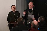 Anthony Russells creation 'The Trial of Padraig Pearse' is conducted in the wonderful surroundings of Finegan & Son Caf&eacute; in Newry. Organised by the Old Newry Society the Trial was conducted by members of Newpoint Players with the audience the Jury on the night. Photograph: Columba O'Hare/ Newry.ie - 'The Trial of Padraig Pearse' at Finegan & Son