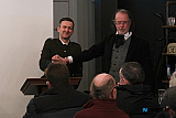 Anthony Russells creation 'The Trial of Padraig Pearse' is conducted in the wonderful surroundings of Finegan & Son Caf&eacute; in Newry. Organised by the Old Newry Society the Trial was conducted by members of Newpoint Players with the audience the Jury on the night. Photograph: Columba O'Hare/ Newry.ie - 'The Trial of Padraig Pearse' at Finegan & Son