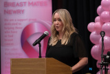 Deborah McAleese, UTV speaking at the Breast Mates Newry International Women's Day event in the Canal Court Hotel in Newry. Photograph: Columba O'Hare/ Newry.ie  - Breast Mates Newry International Women's Day Lunch 2026