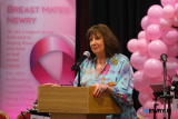 Eimear McGeough speaking at the Breast Mates Newry International Women's Day event in the Canal Court Hotel in Newry. Photograph: Columba O'Hare/ Newry.ie 
  - Breast Mates Newry International Women's Day Lunch 2026