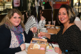 Laura Pynappels and Sarb Powar pictured at a Swingtime Afternoon Tea this afternoon in the Costa Pod at Buttercrane to mark International Women&rsquo;s Day (Saturday 8 March) - Swingtime Afternoon Tea @ Buttercrane