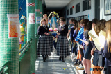The May Procession at Our LAdy's Grammar School, Newry. Photograph: Columba O'Hare/ Newry.ie - Our Lady's Grammar School May Procession 2025