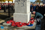 Laying a wreath at the Remembrance Sunday ceremony in Newry. Photograph: Columba O'Hare/ Newry.ie - Remembrance Sunday 2019