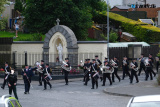 Members of the Commons Cumberland Orange Lodge and the Commons Silver Band make their way from the Commons Orange Hall to meet the other bands in the 12 July Parade on the Belfast Road in Newry. Photograph: Columba O'Hare/ Newry.ie  - Commons Cumberland 12 July 2023 Parade into Newry