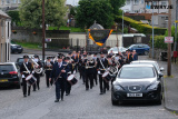 Members of the Commons Cumberland Orange Lodge and the Commons Silver Band make their way from the Commons Orange Hall to meet the other bands in the 12 July Parade on the Belfast Road in Newry. Photograph: Columba O'Hare/ Newry.ie  - Commons Cumberland 12 July 2023 Parade into Newry