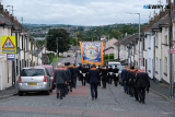 Members of the Commons Cumberland Orange Lodge and the Commons Silver Band make their way from the Commons Orange Hall to meet the other bands in the 12 July Parade on the Belfast Road in Newry. Photograph: Columba O'Hare/ Newry.ie  - Commons Cumberland 12 July 2023 Parade into Newry