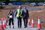 To officially mark the starting of work on the Narrow Water Bridge at Cornamucklagh, Co Louth Taoiseach Simon Harris and T&aacute;naiste Miche&aacute;l Martin visited the site today along with Stormont Minister for Infrastructure John O'Dowd and other guests. Photograph: Columba O'Hare/ Newry.ie  - Taoiseach visits Narrow Water Bridge site