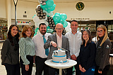 Peter Murray who retired today after 38 years as Manager of the Buttercrane Centre pictured with some of the Buttercrane staff. From left: Olivia Zaslawska, Karen Rogers, Chris Kennedy, Peter, Andrew Givan, Lambert Smith Hampton; Mary McDonnell and Saulena Senkute. Photograph: Columba O'Hare/ Newry.ie  - Retirement of Buttercrane Centre Manager Peter Murray