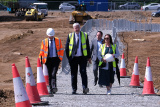 To officially mark the starting of work on the Narrow Water Bridge at Cornamucklagh, Co Louth Taoiseach Simon Harris and T&aacute;naiste Miche&aacute;l Martin visited the site today along with Stormont Minister for Infrastructure John O'Dowd and other guests. Photograph: Columba O'Hare/ Newry.ie  - Taoiseach visits Narrow Water Bridge site