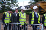 To officially mark the starting of work on the Narrow Water Bridge at Cornamucklagh, Co Louth Taoiseach Simon Harris and T&aacute;naiste Miche&aacute;l Martin visited the site today along with Stormont Minister for Infrastructure John O'Dowd and other guests. Photograph: Columba O'Hare/ Newry.ie  - Taoiseach visits Narrow Water Bridge site