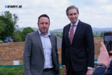 To officially mark the starting of work on the Narrow Water Bridge at Cornamucklagh, Co Louth Taoiseach Simon Harris and T&aacute;naiste Miche&aacute;l Martin visited the site today along with Stormont Minister for Infrastructure John O'Dowd and other guests. Photograph: Columba O'Hare/ Newry.ie  - Taoiseach visits Narrow Water Bridge site