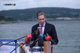 To officially mark the starting of work on the Narrow Water Bridge at Cornamucklagh, Co Louth Taoiseach Simon Harris and T&aacute;naiste Miche&aacute;l Martin visited the site today along with Stormont Minister for Infrastructure John O'Dowd and other guests. Photograph: Columba O'Hare/ Newry.ie  - Taoiseach visits Narrow Water Bridge site