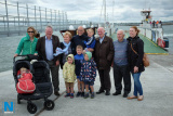 Paul O'Sullivan, Founder and MD of Scenic Carlingford Ferry and Pamela Houston, Chief Executive with family and friends at the ferry's maiden voyage. Photograph: Columba O'Hare - Scenic Carlingford Ferry Maiden Voyage 21 July 2017