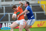 Armagh's Charlie Vernon and Conor Meredith, Laois fight it out at Portlaoise. Photograph: Columba O'Hare - Armagh v Laois June 2016