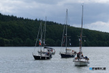 A flotilla of boats sail through Victoria Lock and up Newry Ship Canal as part of 2023 Carlingford Cruising Week. Photograph: Columba O'Hare/ Newry.ie - Carlingford Cruise Week Newry trip