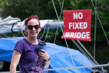 A flotilla of boats sail through Victoria Lock and up Newry Ship Canal as part of 2023 Carlingford Cruising Week. Photograph: Columba O'Hare/ Newry.ie - Carlingford Cruise Week Newry trip