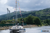 A flotilla of boats sail through Victoria Lock and up Newry Ship Canal as part of 2023 Carlingford Cruising Week. Photograph: Columba O'Hare/ Newry.ie - Carlingford Cruise Week Newry trip