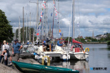A flotilla of boats sail through Victoria Lock and up Newry Ship Canal as part of 2023 Carlingford Cruising Week. Photograph: Columba O'Hare/ Newry.ie - Carlingford Cruise Week Newry trip