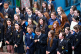 The May Procession at Our LAdy's Grammar School, Newry. Photograph: Columba O'Hare/ Newry.ie - Our Lady's Grammar School May Procession 2025
