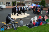 Dancing on the Green at Mourneview Park as part of I&uacute;r Cinn Fleadh in September. Photograph: Columba O'Hare/ www.newry.ie - 2017 in Photographs