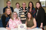 The Poyntzpass Community Pre-School Committee pictured with their 40th Anniversary cake. Included from left are: Sarah Van Der Westhuizen, Cosima Rafferty, Nicole O'Hare, Sorcha McGinn, Deborah Joynt, Catherine Markey, Victoria McKee and Sheila McKeown. Photograph: Columba O'Hare/ Newry.ie  - Poyntzpass Community Pre-School 40th Anniversary Celebrations
