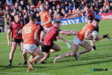 Joe McElroy, Armagh surges forward at the Ulster Football Semi Final in Clones. Photograph: Columba O'Hare/ Newry.ie - Armagh v Down in Ulster Championship Semi Final 2024