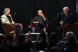 Horslips in Conversation event at the Hall For All with Horslips members Jim Lockhart and Barry Devlin  at I&uacute;r Cinn Fleadh. Photograph: Columba O'Hare/ Newry.ie - I&uacute;r Cinn Fleadh 2023