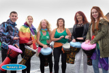 Community Tribal Drummers Hector Badillo, Aine Flett, Marcella Gilliland, Sharon Kirk, Mary Nolan and Ellen McManus at Pride in Newry.. Photograph: Columba O'Hare - Pride in Newry Festival 2016