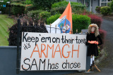 The Armagh colours are appearing everywhere coming up to this weekends All Ireland Final. Photograph: Columba O'Hare/ Newry.ie - Armagh's Orange and White makeover 2024