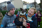 Joanie Hutchinson and son Conor with Milly at the annual blessing of pets at St Catherine's Dominican Church in Newry in November. Photograph: Columba O'Hare/ Newry.ie - 2017 in Photographs