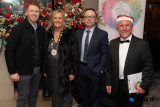 Cllr Cathal King, Cllr Geraldine Kearns, Deputy Chairperson, Newry and Mourne District Council; D&aacute;ire Hughes MP and Declan McConaghy at the Newry Business Charity Christmas Dinner. Photograph: Columba O'Hare/ Newry.ie  - Newry Business Charity Christmas Dinner 2025
