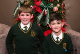 Cohen Johnston and Callum Larkin from St Patricks PS at the Newry Business Charity Christmas Dinner. Photograph: Columba O'Hare/ Newry.ie  - Newry Business Charity Christmas Dinner 2025