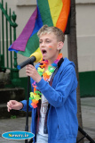 Entertaining in Marcus Square. Photograph: Columba O'Hare - Pride in Newry Festival 2016