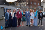 All dressed up for a school formal.  Members of Newry's vibrant Romanian community pictured in Barrack Street in the city. Photograph: Columba O'Hare/ Newry.ie - Ready for the Formal - Members of Newry's Romanian population looking forward to a night out.