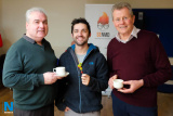 Stephen McClelland, Newry and Mourne Enterprise Agency with Simon Black, Slackpress and Henry McDonald, Cedar Foundation at the Newry and Mourne Enterprise Agency Christmas get-together in WIN. Photograph: Columba O'Hare - Newry and Mourne Enterprise Agency Christmas Get-together 2017