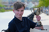 James Cullen, Dundalk the winner in Class 118 Boys and Girls over 15 with the Senior Verse Cup. Photograph: Columba O'Hare/ Newry.ie  - Newry Musical Feis 2026