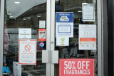 Signs outside shops in the midst of the Coronavirus pandemic. Even though these were taken just at the weekend, circumstances have already changed for many of the premises shown. Photograph: Columba O'Hare/ Newry.ie - Signs of the Times - Coronavirus Pandemic
