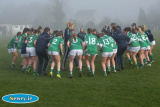 Shane O'Neills team getting geared up for todays semi final. Photograph: Columba O'Hare - Shane O'Neill's v Parnell's All Ireland  Intermediate Ladies Football Semi Final