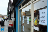 Signs outside shops in the midst of the Coronavirus pandemic. Even though these were taken just at the weekend, circumstances have already changed for many of the premises shown. Photograph: Columba O'Hare/ Newry.ie - Signs of the Times - Coronavirus Pandemic