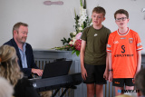 Cousins Darragh Keenan and Niall Kane singing at Avila Nursing Home Bessbrook as part of a Newry Chamber music  event with children from Flynn Performing Arts. Photograph: Columba O'Hare/ Newry.ie   - Newry Chamber Music and Flynn Performing Arts at Avila Nursing Home, Bessbrook