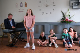 Lucy Rice singing at Avila Nursing Home Bessbrook as part of a Newry Chamber music  event with children from Flynn Performing Arts. Photograph: Columba O'Hare/ Newry.ie   - Newry Chamber Music and Flynn Performing Arts at Avila Nursing Home, Bessbrook