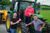 Charlie Grant, Drumgath with son Paul and grandson James at the Charity Tractor Run at Drumgath in memory of Patrick (Paddy) McAvoy. Photograph: Columba O'Hare/ Newry.ie  - Charity Tractor Run Drumgath