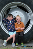 Paddy Carr and Shane O'Hagan having a break at the Charity Tractor Run at Drumgath in memory of Patrick (Paddy) McAvoy. Photograph: Columba O'Hare/ Newry.ie  - Charity Tractor Run Drumgath