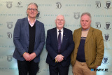 Jarlath Burns, President GAA; Eugene Reavey and Ken Murray at the Reavey Brothers 50 event. - Reavey Brothers 50th Anniversary Tribute