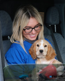 Chloe Murphy and Tony, Ballykeel Carpentry and Construction at the Charity Tractor Run at Drumgath in memory of Patrick (Paddy) McAvoy. Photograph: Columba O'Hare/ Newry.ie  - Charity Tractor Run Drumgath
